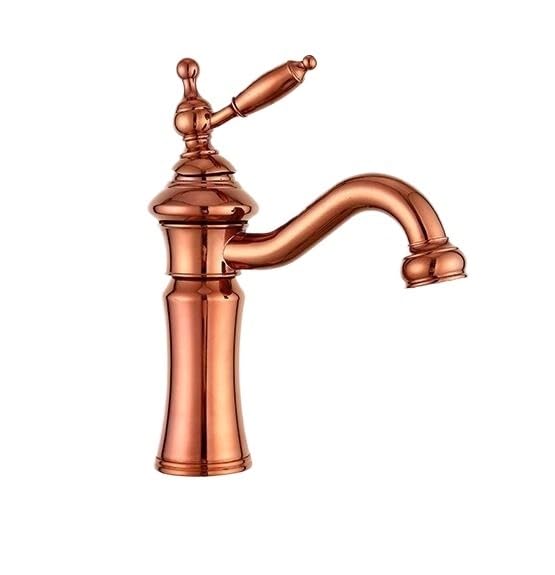 Robinet de lavabo au design classique orné noir pour une rénovation de salle de bains