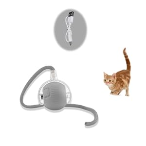 Smart Rolling Ball Cat Toy, Pelota de Juguete para Gatos Eléctrica Multifuncional, Nueva Pelota de Juguete Interactiva 2024 con Cola para Gatos, Pelota de Juguete Eléctrica Recargable para Gatos