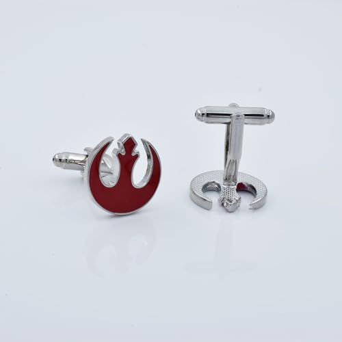 Mancuernillas estilo Space Rebellion rojas y negras miniatura 3