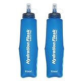 TRIWONDER ソフトフラスク ランニング ボトル 登山 水筒 ハイドレーション 水分補給 折りたたみ ウォーターボトル 防塵キャップ付き 軽量 トレラン マラソン ハイキング Soft Water Bottles (ブルー-500ml-2個)