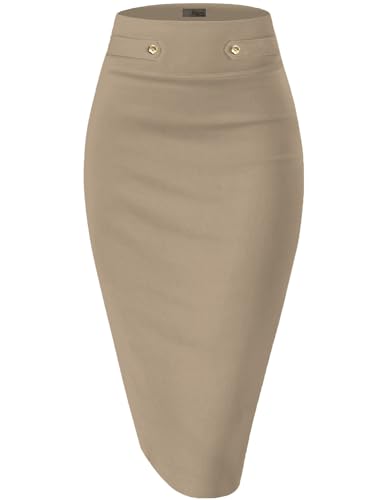 Hybrid & Company Womens Pencil Skirt Premium Nylon...