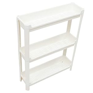 Hemoton Badkamer Organizer Plank Ruimtebesparende Eenheid Opbergmanden 3-Laags Pantry Rek Voor Smalle Ruimtes Woonkamer…