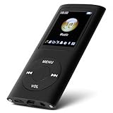 Portable MP4 Player, Lossless Music MP3 Player with Memory Card Support, Slim Design for Students, 1.8 Inch LCD Screen, Sleep Shutdown Function, Kids Gift (Black)