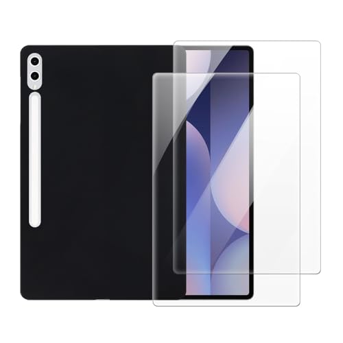 Funda para Samsung Tab S7+ de doble capa anticaída con vidrio templado integrado