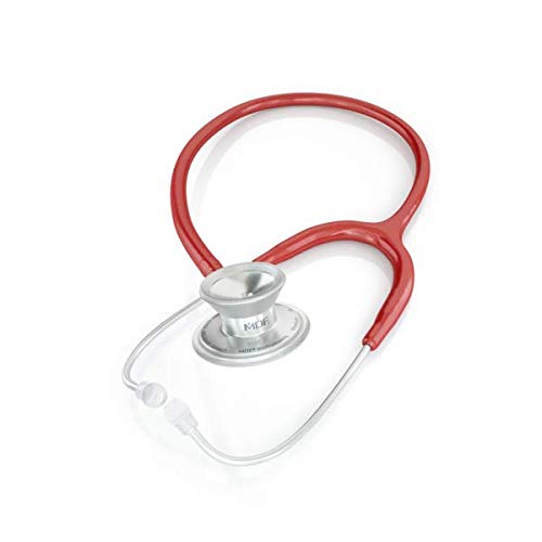 MDF Instruments, MD One Epoch Lightweight Titanium Stethoscope, Adult, Burgundy Tube, Silver Chestpiece-Headset, MDF777T17 - Image 3