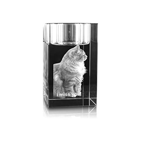 VIP-LASER 2D Gravur Glas Kristall Teelichthalter Teelicht Halter Cover