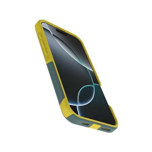 Image of OtterBox iPhone 16 Pro Max (Only) - Commuter Series MagSafe Case - Ocean Sunrise (Green & Yellow) - Built-in Magnets - Slim & Tough - Pocket-Friendly - with Port Protection