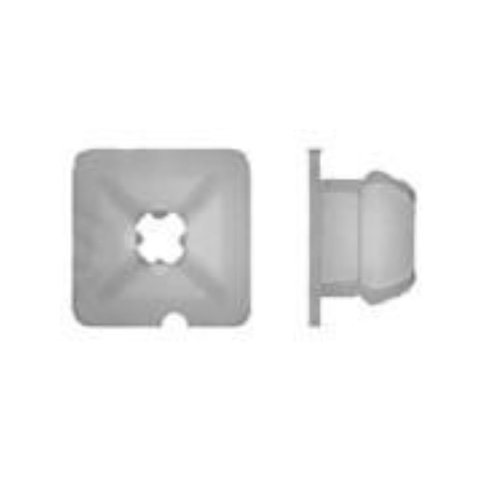 MAIN ST COLLECTIVE 50 Pack Natural Nylon Grille Grommets – #8 Screw Size, Square Type, Automotive Fasteners