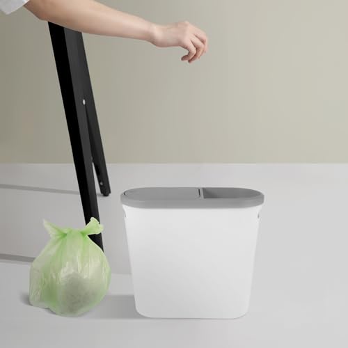 Caneca de basura pequeña con tapa para cocina y baño miniatura 4