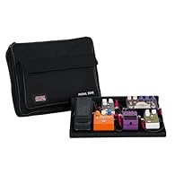 16.5" x 12" plywood pedal board covered in Tolex Pedal board comes with carry handle which slides into a 600 Denier nylon padded case Pedal board has access holes for cables to run below board Face of pedal board covered with Velcro for attaching ped...