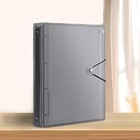 Dvagoent Ringbuch A4 Dokumentenmappe, Home Office ID Organiser, Dokumenten-Organisationsbuch, Wasserdicht und Kratzfest, 52 Einsätze (Schwarz)