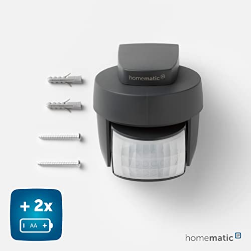 Homematic IP Smart Home Bewegungsmelder mit Dämmerungssensor - außen, anthrazit, Zubehör für Ihr Homematic IP Smart Home, Bewegungserkennung, schaltet Leuchten, Energie sparen, 150574A0