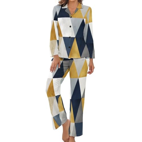 Pyjama femme de 2 pièces grande taille vêtement d'intérieur boutonné