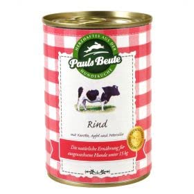 Pauls Beute Sparpaket 400g, 24 Dosen gemischt Rind,Lamm,Pute und Hühnchen