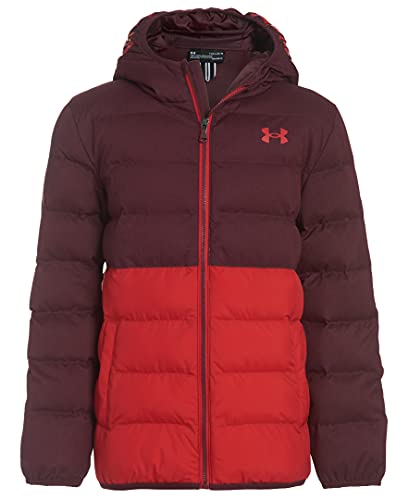 Image of Under Armour boys Pronto Colorblock Puffer Jacket, Mid-weight, Zip Up Closure, Repels Water