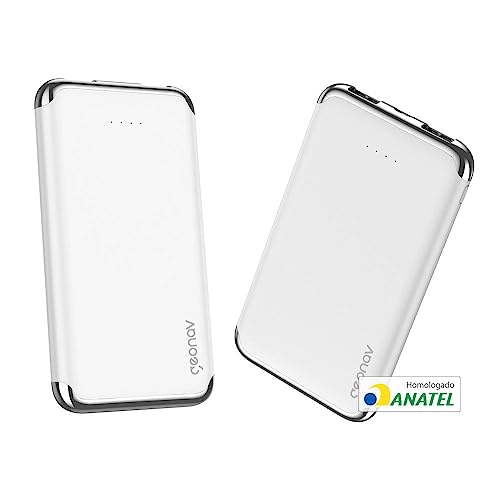 Geonav Power Bank, Carregador Portátil Universal 6.000mAh, 2 portas USB 2.1A, Led Indicador de bater