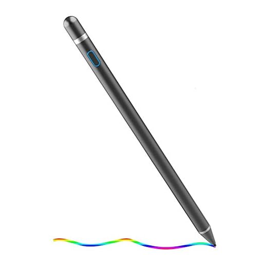Stylus Pen Digital Pencil Fine Point Active Pen for Touch Screens, Compatible with iPhone iPad and Other Tablets (Black)