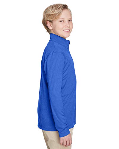 Team 365 Youth Zone Sonic Heather Performance Quarter-Zip M SP ROYAL HEATHER2
