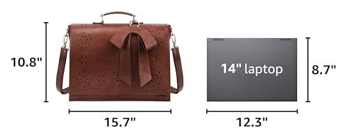 ECOSUSI Vegan Leather Vintage Briefcase