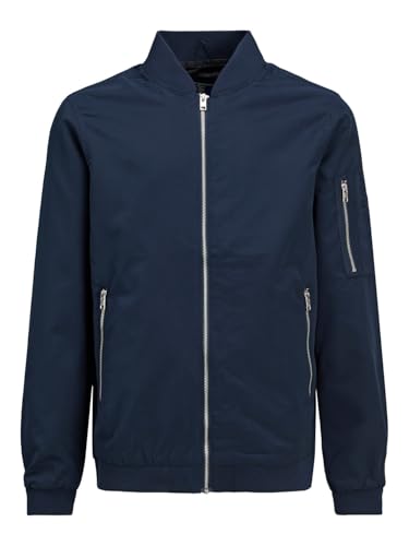 Jack & Jones Junior Garçon Jjerush Bomber Jr Veste, Blazer bleu marine., 140 EU