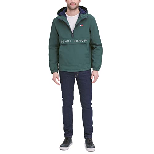 Image of Tommy Hilfiger Adaptive Men's Performance Fleece Lined Hooded Popover Jacket
