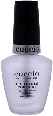 Cuccio Colour High Gloss Nail Top Coat - Developed With UV Absorbers To Help Protect The Nail Colour - Flexible Chip Resistant Protective Coating - Extends The Wear Of Your Manicure - 0.43 Oz