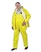 76034-SM Small, Yellow Webtex .6500 mm PVC and Non-Woven Polyester Rain Jacket with Storm Flap Front Zipper Closure and Attached Hood (1/EA)