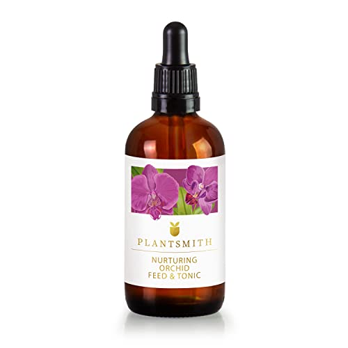 Plantsmith Nurturing Orchid Feed and Tonic, Nutrient Infused Blend, Premium Care for Beautiful Indoor Potted Orchid Plants & Flowers - 100ml Bottle