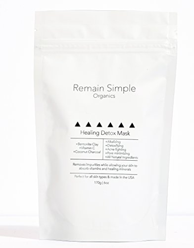 Bentonite and Charcoal Detox Mask for Skin Healing and Cleansing, Fights Acne and Blackheads, Detox your skin and body Naturally