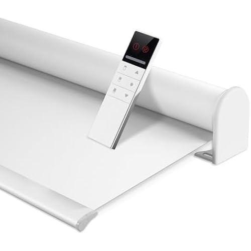 ZSHINE Motorized Blackout Roller Shades Remote Control Rechargeable(82010G)