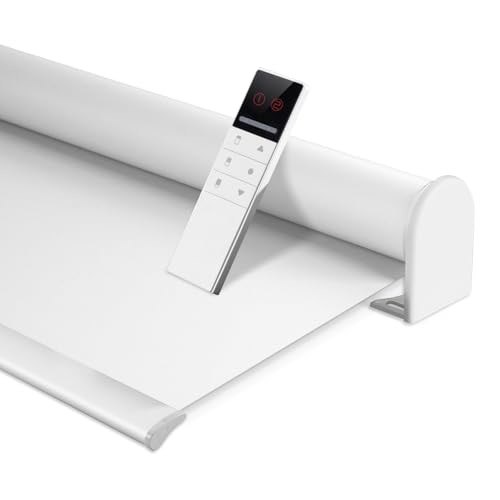 ZSHINE Motorized Blackout Window Blinds Customize Width (23-95 Inches) Remote