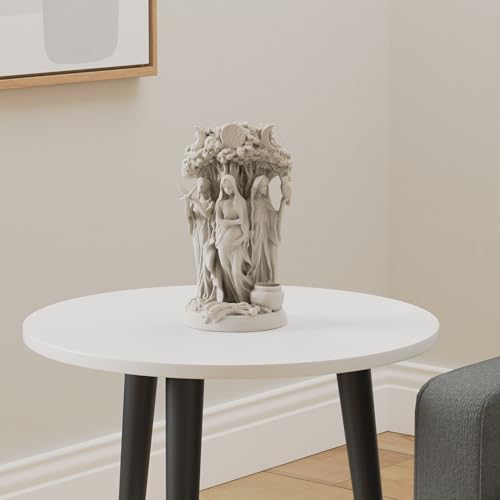 Estatua de resina triple diosa celta 10.5 pulgadas blanca miniatura 2