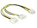 Produktbild Delock 85453 Stromkabel 2 x 4 Pin Molex Stecker > 8 Pin EPS Stecker 30 cm