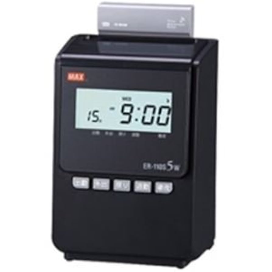 Amazon.co.jp: マックス タイムレコーダー ER-110S5Wブラック