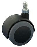  Satz 4x Möbelrolle weiches Rad 2x Ø40 Stift M8X15