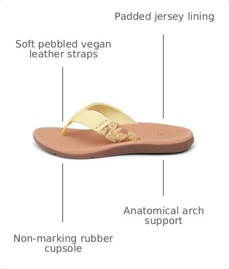 Image of REEF Santa Ana Womens Flip Flop, Arch Support, Water Friendly, Non Marking Outsole