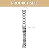 LUOEM Stainless Steel Watch Band 20mm Curved Handles Including Fixing Rods, Silver, Strap, Silver, Bracelet #2