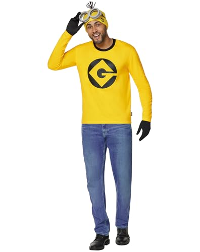 Spirit Halloween Kit de disfraz de Kevin de Minions para adultos, con licencia oficial, disfraz divertido de Minions
