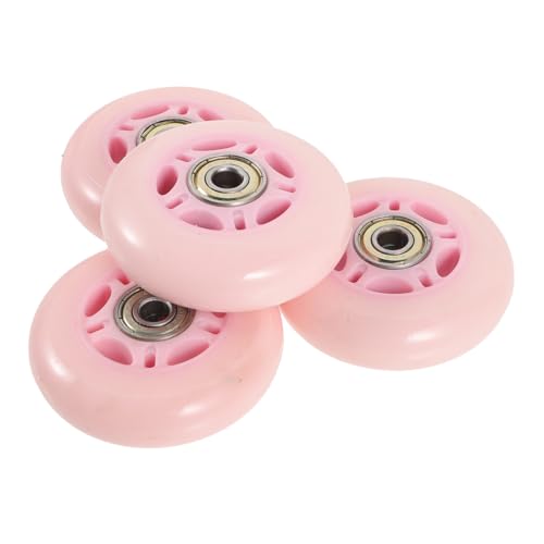 BESPORTBLE Roller Skate Wheels 4pcs 70mm Pu Wheel Set Replacement for Skating Shoes Sturdy Comfortable