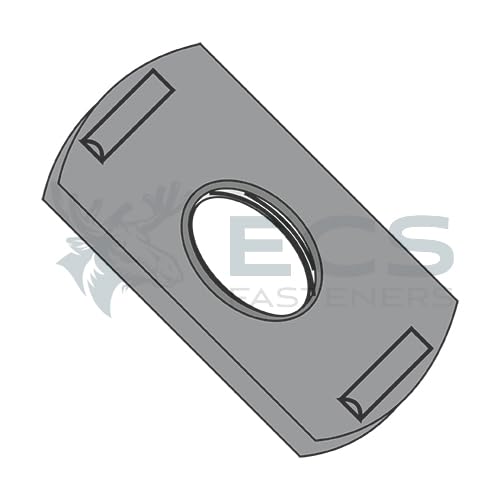 Generic 1/4-20 Weld Nut with Two Projections Steel Plain - ECS-14NWP2-2