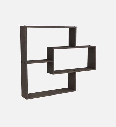 Image of Crip Multipurpose Modular Wall Racks /Shelves /Organiser /Decor Particle Board Wall Shelf (Number of Shelves - 5, Brown)