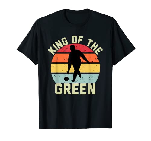 Hombre Tazones jugadores césped cuencos rey de la bolera verde Camiseta