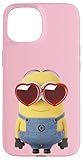 Despicable Me Minions Dave Valentine's Day Heart Glasses Case for iPhone 15