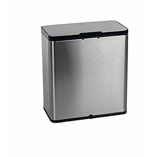 Addis Food Waste Compost Recycler Caddy Easy Hang with Lifting lid, Stainless Steel, 7 Litre, 518721