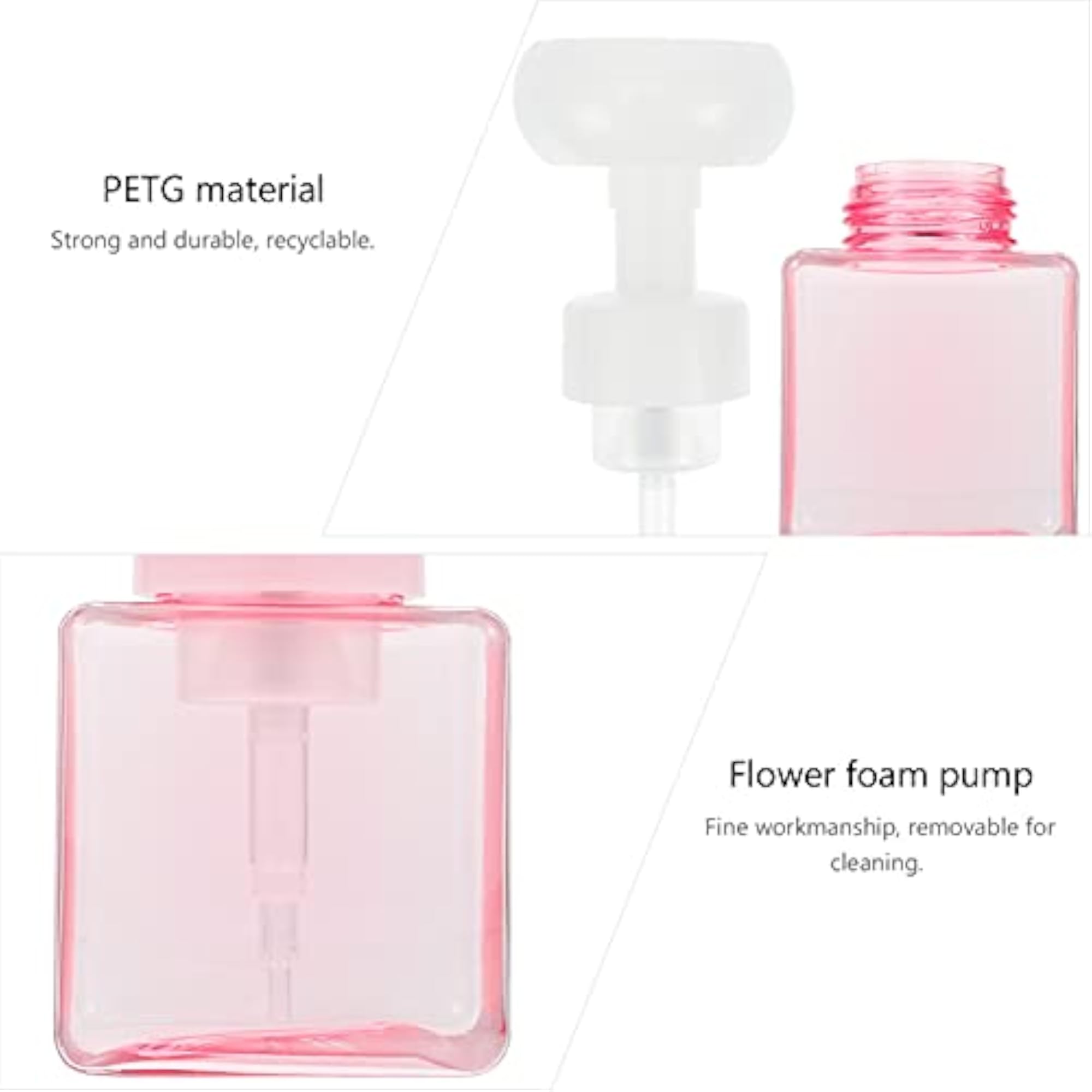 250ml Flower Shape Refillable Travel Foam Pump Bottle