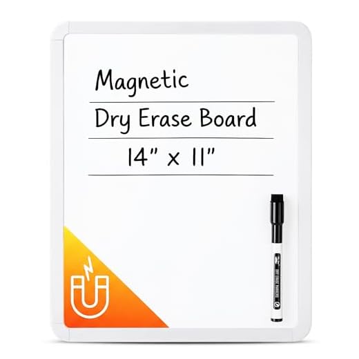 Mr. Pen- Dry Erase Board, 14” x 11” with a Black Dry Erase Marker, Small Mini White Board for Students, Back to School Supplies