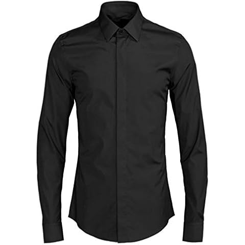 Montwell Mens Dress Shirt Long Sleeve Black Cover