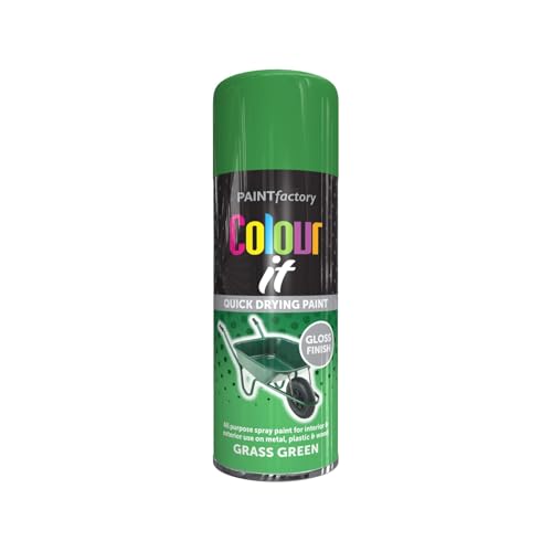 PEBBLE HUG Grass Green Gloss Spray Paint Quick-Drying Formula DIY Enthusiasts Perfect For Enhancing Wood Furniture Metal Plastic Long-Lasting Interior And Exterior Use 250ml (1 Pcs)