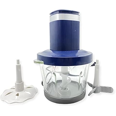 Aucma SL23U16 Food Chopper, 1.8-2L Capacity, ABS Housing, 2-speed Adjustment, Tempered Glass Bowl, 220V/50Hz, 300W, Electroplating Strip Lid Cover