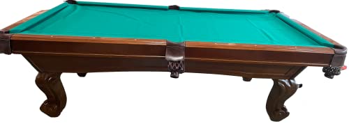 8 Ft. Tunierpoolbillard Billardtisch Pool Modell Winston Nr.:5 Billard mit 3cm starken Schieferplatten Tuchfarbe grün Gestellfarbe Eiche Antik – Bild 5